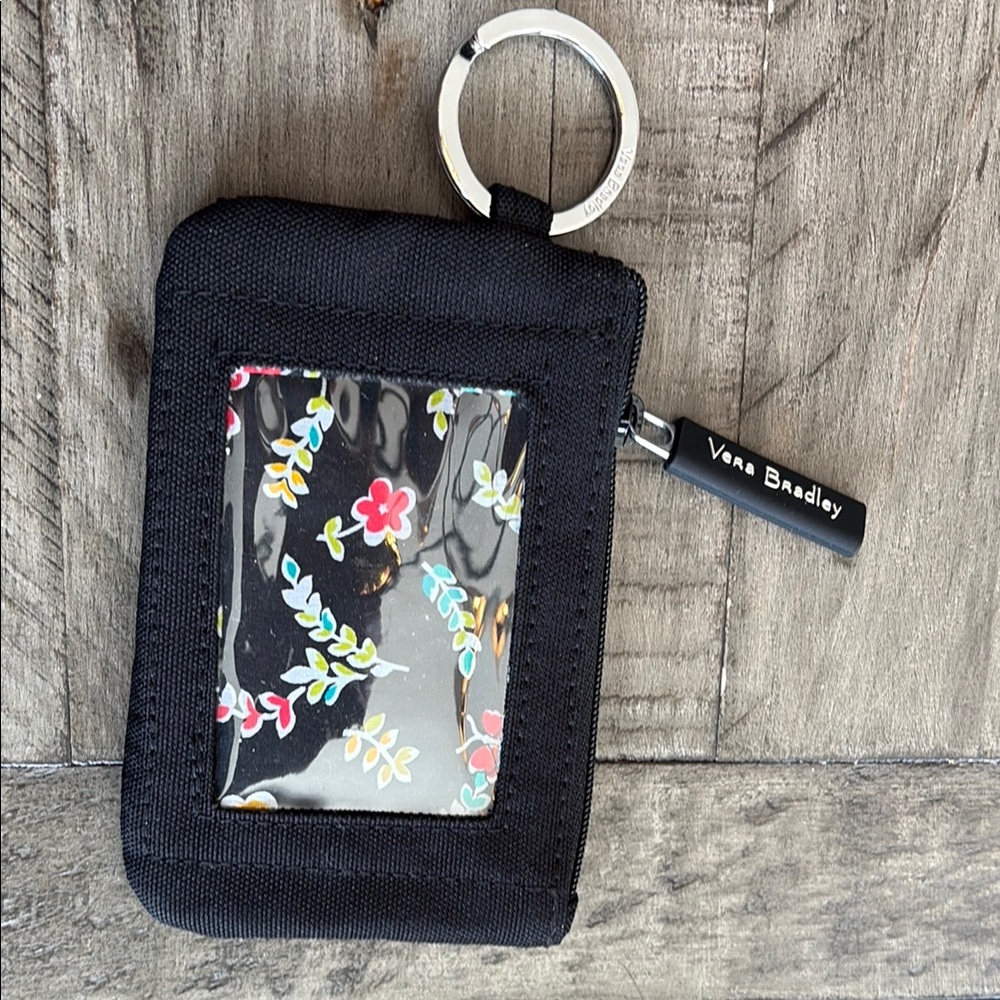 Vera Bradley Black Wallet Keychain Accessory
